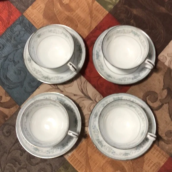 ❤️EUC❤️Vintage Noritake Porcelain “Colburn”Pattern, 4 cups and 4 saucers. - Picture 4 of 6